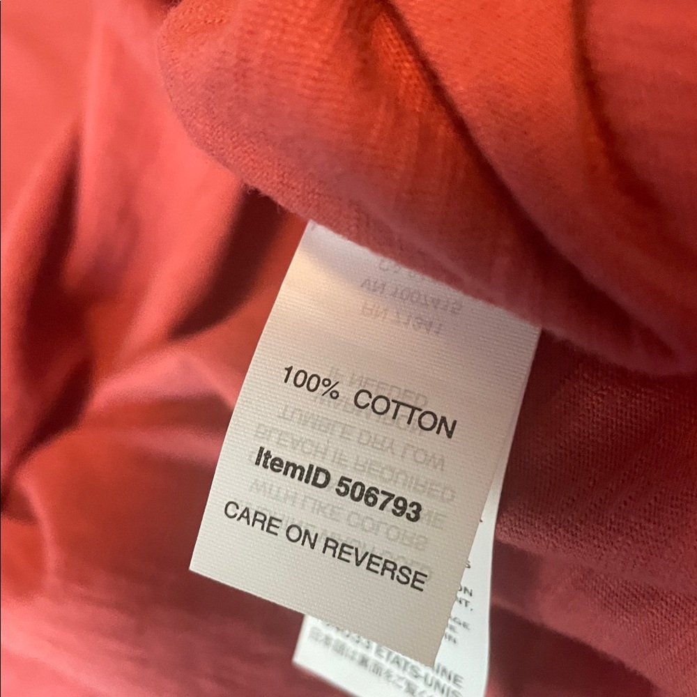 L.L. Bean Women's Rust Red Split-Neck 3/4 Sleeve Top - Picture 8 of 8